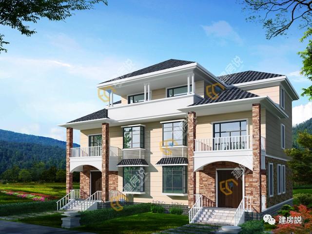 既大氣又美觀的三層兄弟雙拼農村別墅，真是羨煞村里人