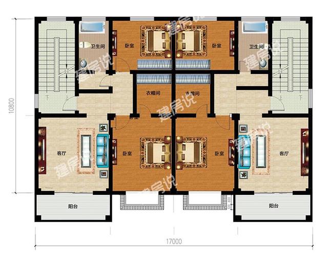 既大氣又美觀的三層兄弟雙拼農村別墅，真是羨煞村里人
