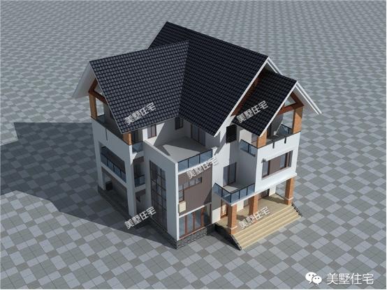 10X12米三層現(xiàn)代別墅圖，建在村里20年都難被超越，簡約的設(shè)計給人眼前一亮