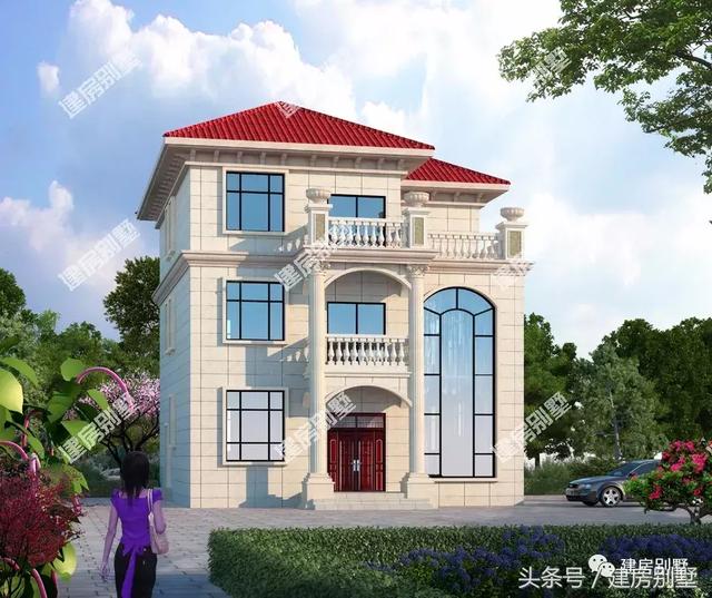 10.2×11.5米三層農(nóng)村別墅圖有顏值有氣勢還實用，是你夢想的房子嗎