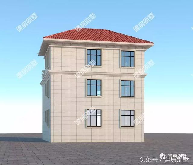 10.2×11.5米三層農(nóng)村別墅圖有顏值有氣勢還實用，是你夢想的房子嗎