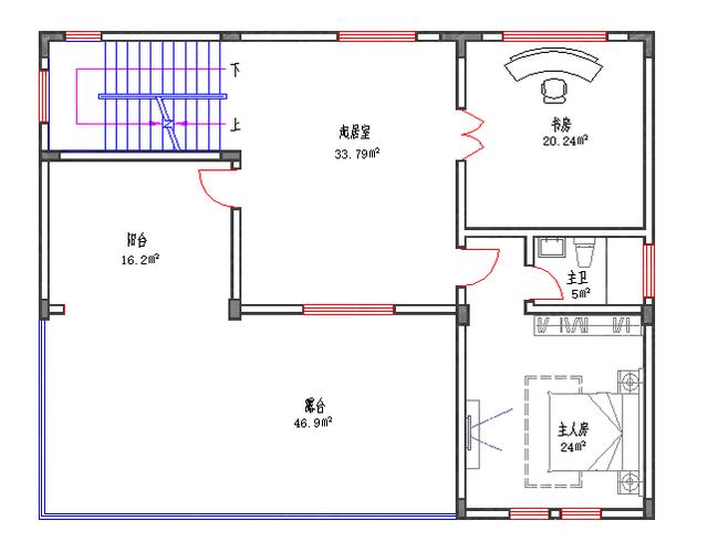 三層新農村自建房設計圖45萬3廳5室4衛170㎡，美觀實用建筑結構水電齊全