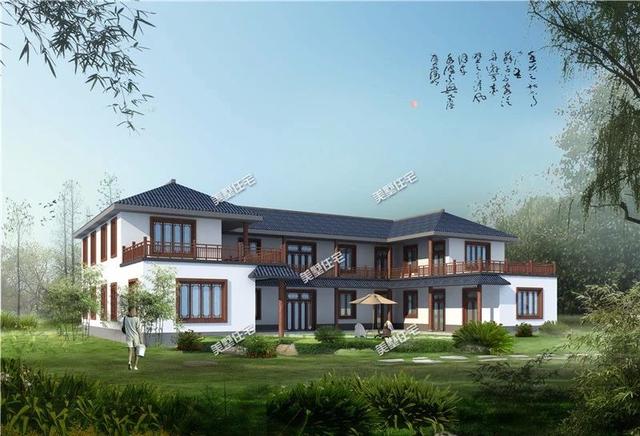 新中式別墅設(shè)計圖，歐式與中式的結(jié)合，今天看到這款，毫不猶豫馬上就開工吧