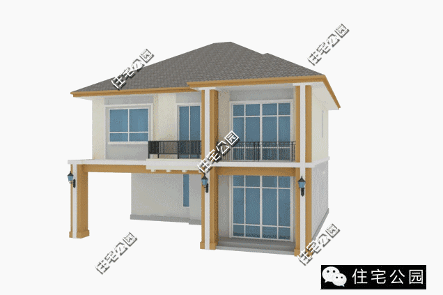 獨立開放式農村小戶型，16X14米2層別墅經濟實用，全圖！