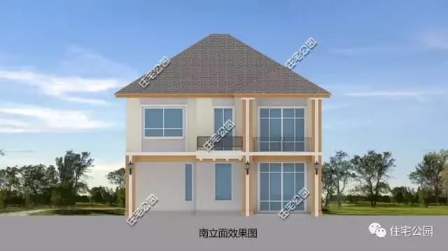 獨立開放式農村小戶型，16X14米2層別墅經濟實用，全圖！