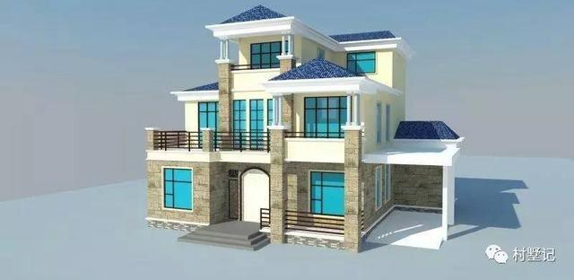 35萬挑空客廳帶車庫農村別墅，農家灶臺地氣十足