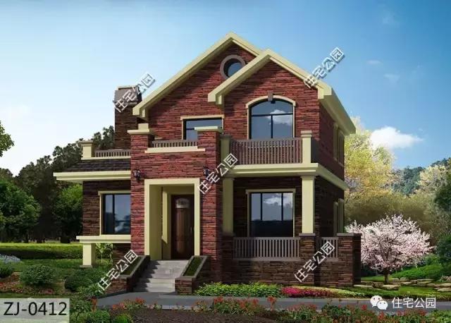 面寬進深一樣大，自建2層架空鄉(xiāng)村別墅，30萬的造價你還不看看？