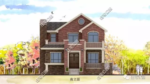 面寬進深一樣大，自建2層架空鄉(xiāng)村別墅，30萬的造價你還不看看？