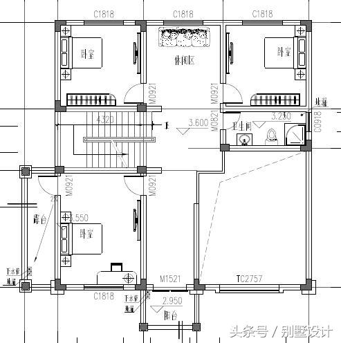 外挑陽臺帶大客廳鄉村自建三層別墅！頂樓帶閣樓實際為假四層！還有神臺！