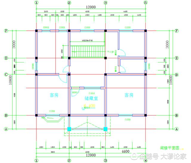 帶旋轉樓梯的農村別墅戶型，建好了就是人生贏家