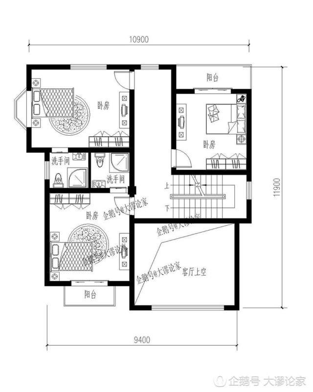 這款帶挑空客廳的三層農(nóng)村別墅，村長看了都不淡定