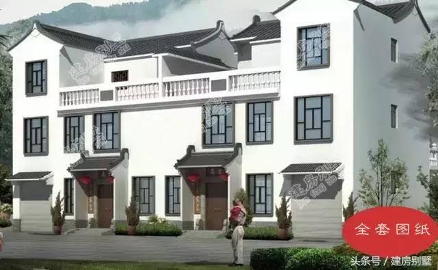 20×9.8米二層兄弟雙拼中式別墅，最美不過“中國美”