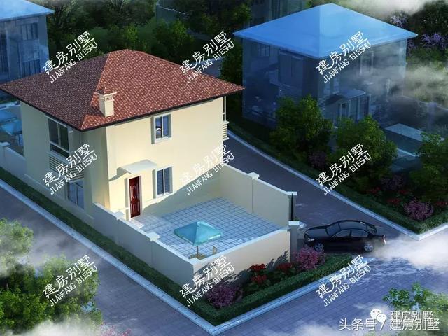 2棟10*10磚混結(jié)構(gòu)的二層別墅設(shè)計圖，造價十幾萬，一輛車錢就能蓋棟新房