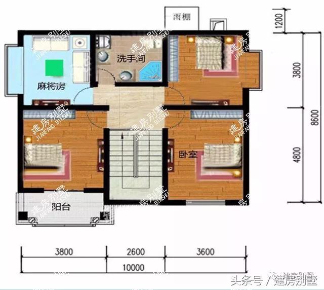 2棟10*10磚混結(jié)構(gòu)的二層別墅設(shè)計圖，造價十幾萬，一輛車錢就能蓋棟新房