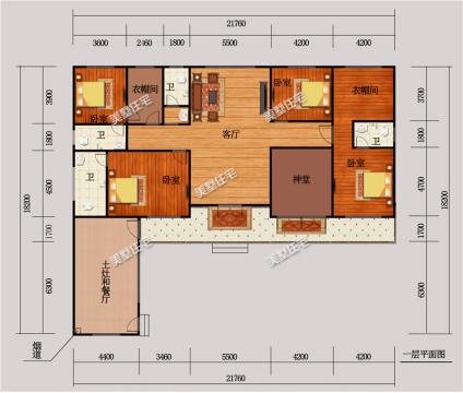 3款農村一層小平房自建圖，風格各異，功能齊全，適合度假和養老