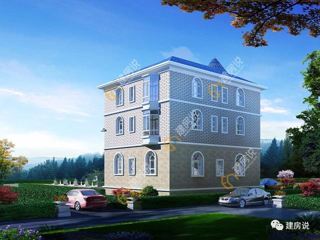 多臥室的三層農村別墅，既簡約大氣又有時尚感