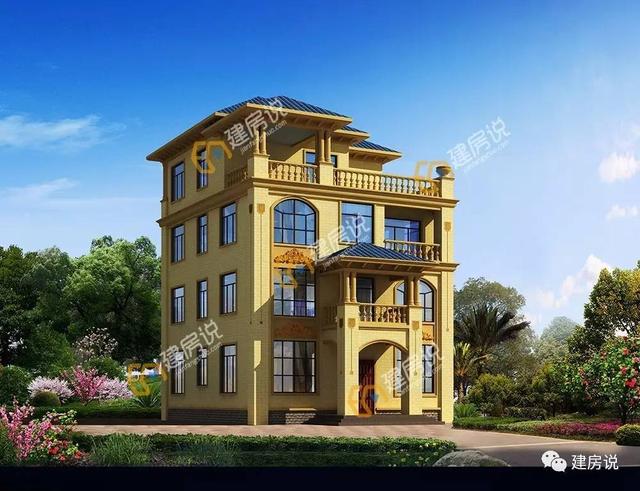 10.4X11.8米農村四層別墅，精美洋氣的經典之作