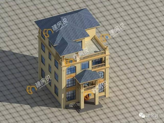 10.4X11.8米農村四層別墅，精美洋氣的經典之作