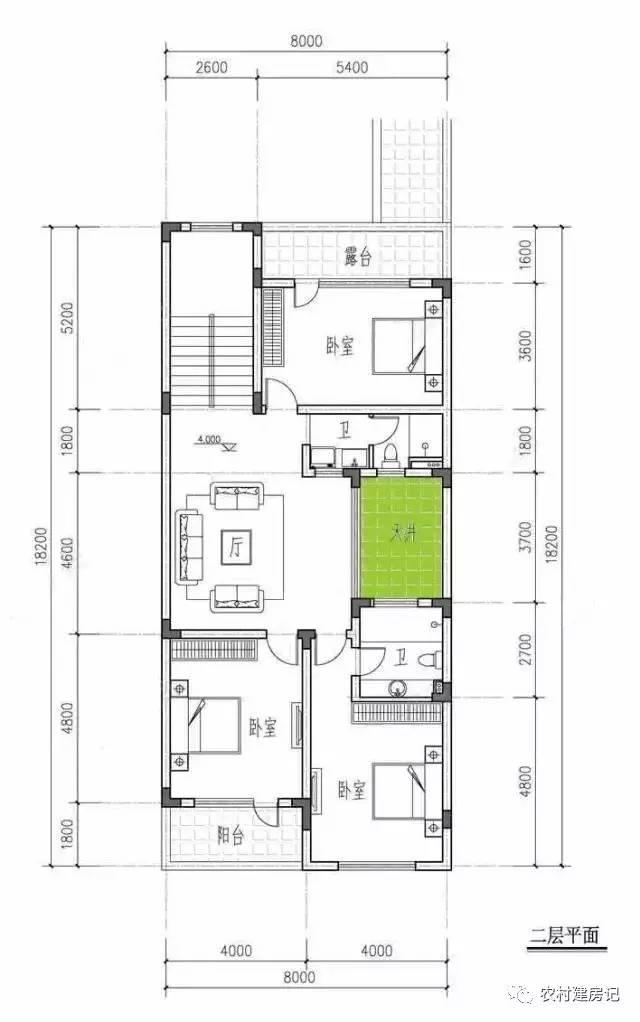 兩邊有鄰居不能開窗怎么辦？看這款別墅設計讓你的房屋采光通透
