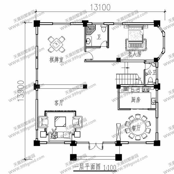 3套三層半別墅設(shè)計(jì)圖，第一套造價(jià)只要33萬(wàn)