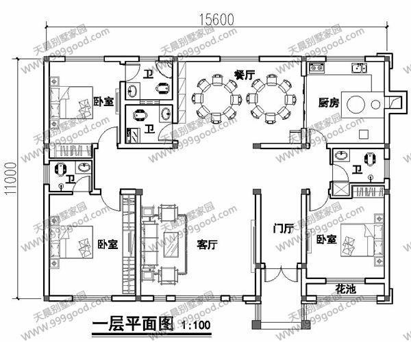 3套造價(jià)18萬(wàn)的一層自建房圖紙