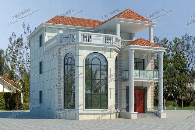 6套面寬10米左右的別墅圖紙，用地面寬小就這樣建！