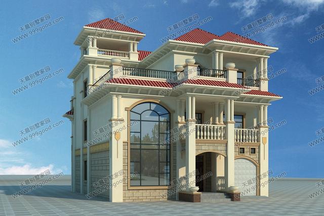 6套面寬10米左右的別墅圖紙，用地面寬小就這樣建！