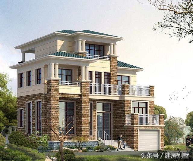 11.7×12.9米三層農(nóng)村別墅，建房就要與眾不同和獨(dú)一無(wú)二