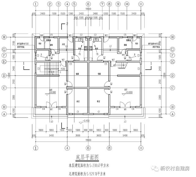 帶后院和豬圈，簡單的雙拼別墅，農村還有養豬的嗎