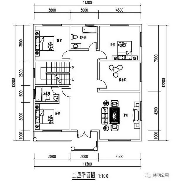 農村自建3層別墅，8間臥室再也不怕兄弟多不夠住了！