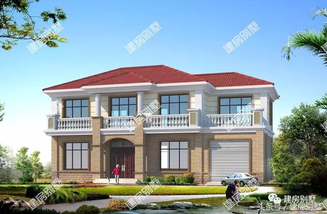 兩款好評如潮的二層別墅圖，戶型合理外觀特色，建一座屬于你的新型別墅