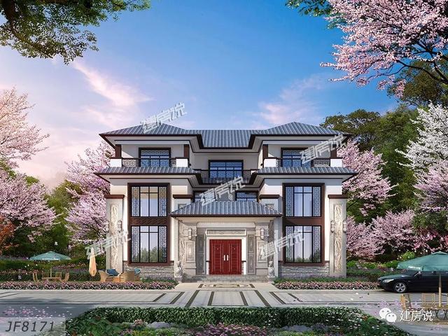 三層新中式別墅圖，顏值和布局都堪稱(chēng)別墅中的轟炸機(jī)，擁有這樣的房子簡(jiǎn)直是人生贏家啊