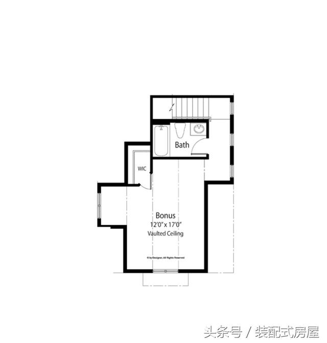 5款歐式坡頂輕鋼龍骨別墅配平面圖，有興趣的可以參考一下