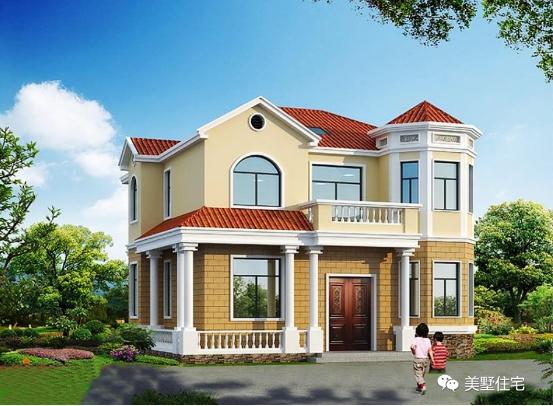 15款二層別墅圖，戶型方正施工簡單，主體造價最低只要18萬，性價超高的啊