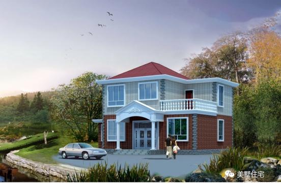 15款二層別墅圖，戶型方正施工簡單，主體造價最低只要18萬，性價超高的啊