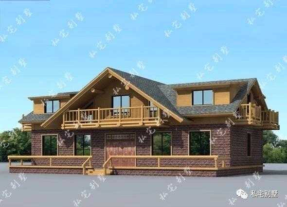 兩層實用歐式風情多陽臺農村自建房設計圖，超有特點