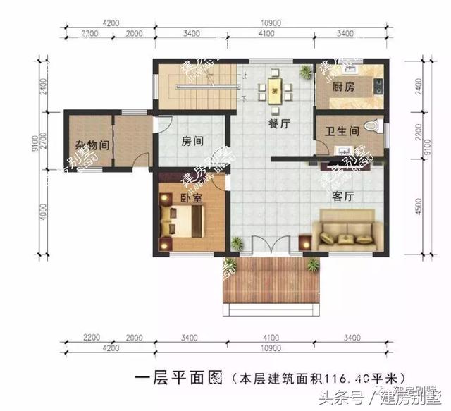 兩層別墅圖跟五六十萬的別墅相比絲毫不差，簡單實用