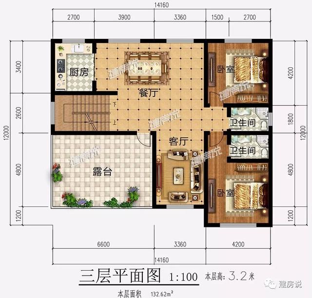 5款兄弟疊拼別墅圖，一人一層，其樂融融，平攤一戶也就15萬呢，巨劃算！