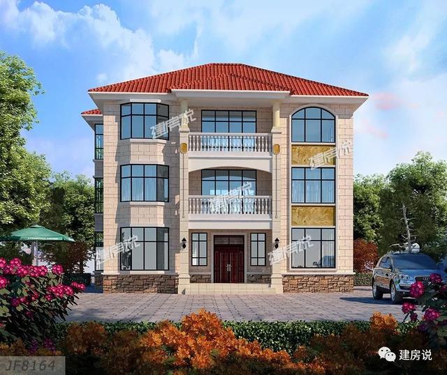 5款兄弟疊拼別墅圖，一人一層，其樂融融，平攤一戶也就15萬呢，巨劃算！