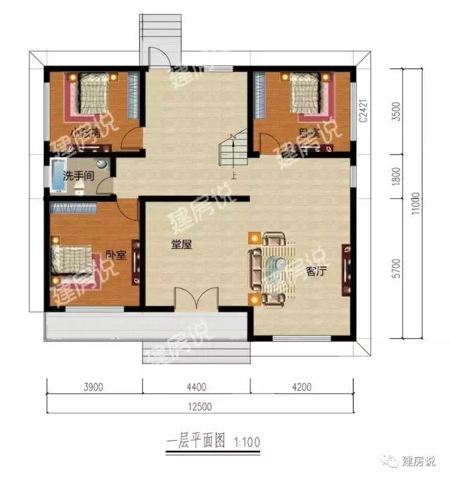 造價18萬的三棟小別墅，帶堂屋車庫老人房，外觀美，為農村生活量身定制