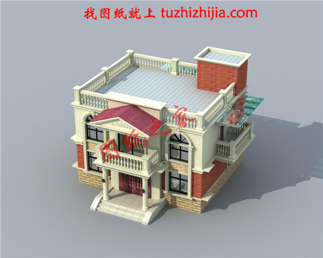 二層平頂別墅設計圖，漂亮經濟實用二層農村小別墅最新房屋設計圖