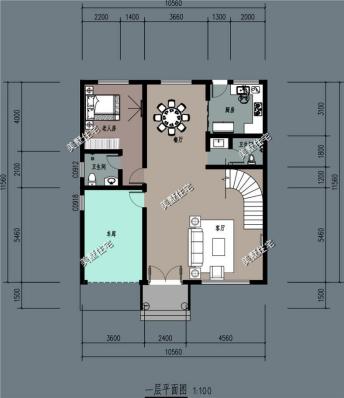 農村四層別墅圖，10X11米，9室2廳帶車庫，精致布局實用又漂亮