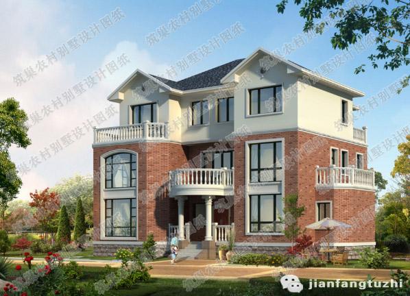 25萬2廳5室12×9米二層小別墅圖，帶走廊+臥室套間。