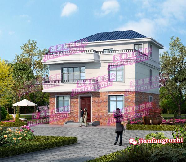 三層農村自建房設計圖，占地僅100平方米，非常適合宅基地面積小的家庭。