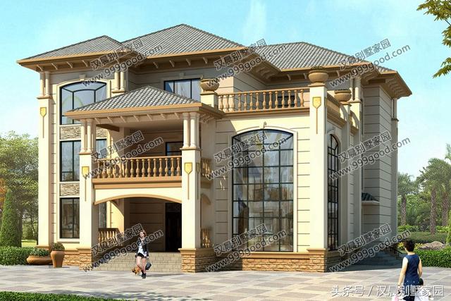 3套經典別墅圖，外觀簡約不單調，性價比超高，農村蓋房首選戶型！