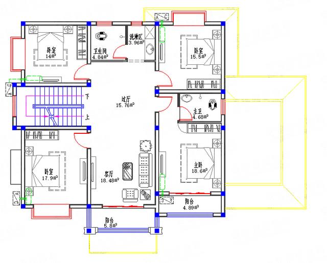 三層自建房，35萬160㎡3廳8室，車庫+涼亭+活動室+套房，顏色十分低調。