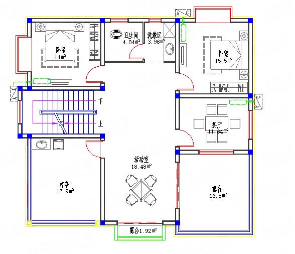三層自建房，35萬160㎡3廳8室，車庫+涼亭+活動室+套房，顏色十分低調。