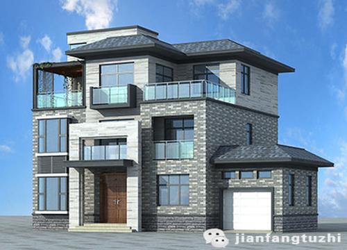 三層自建房，35萬160㎡3廳8室，車庫+涼亭+活動室+套房，顏色十分低調。