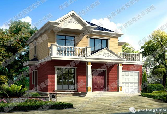 三層農村自建房，40萬2廳7室12×13帶健身房+套房，外觀設計非常大氣。