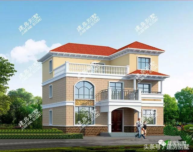 三層農村別墅，3棟面寬12米。